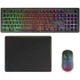 Mars Gaming MCPWX Combo Gaming Inalámbrico 3 en 1 (Teclado, Ratón y Alfombrilla) en Negro/Blanco